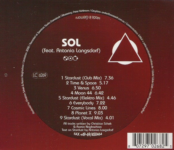 SOL (3) Feat. Antonia Langsdorf : Stardust (CD, Album, Ltd)