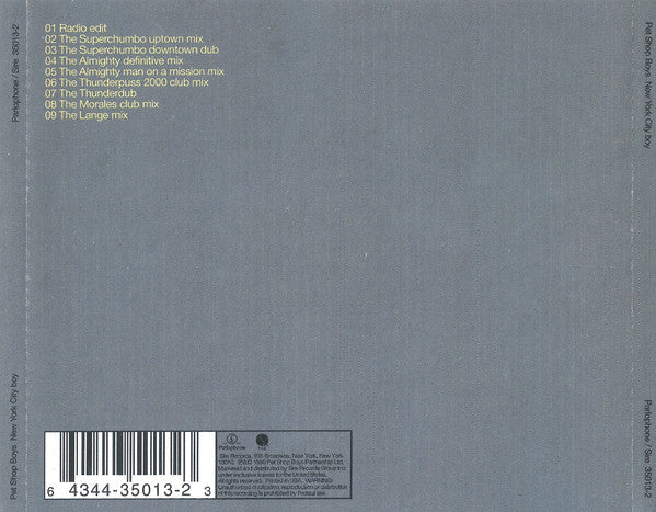 Pet Shop Boys : New York City Boy (CD, Maxi)