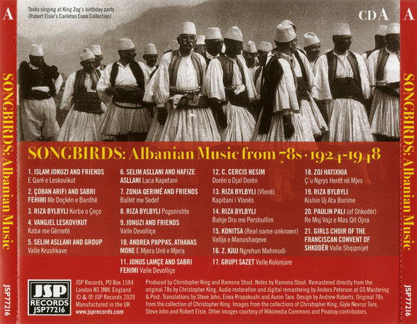 Various : Songbirds (Albanian Music From 78s - 1924-1948) (4xCD, Comp)