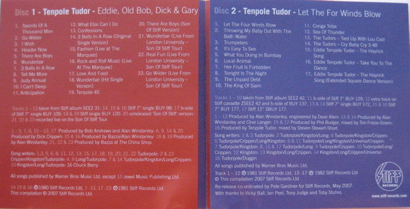Tenpole Tudor : Eddie, Old Bob, Dick And Gary/Let The Four Winds Blow:  The Stiff Anthology (CD, Album, RE, RM + CD, Album, RE, RM + Comp)
