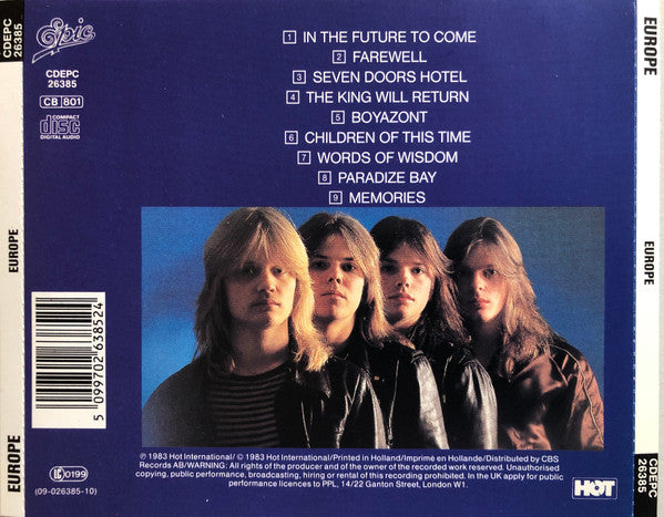 Europe (2) : Europe (CD, Album, RE)