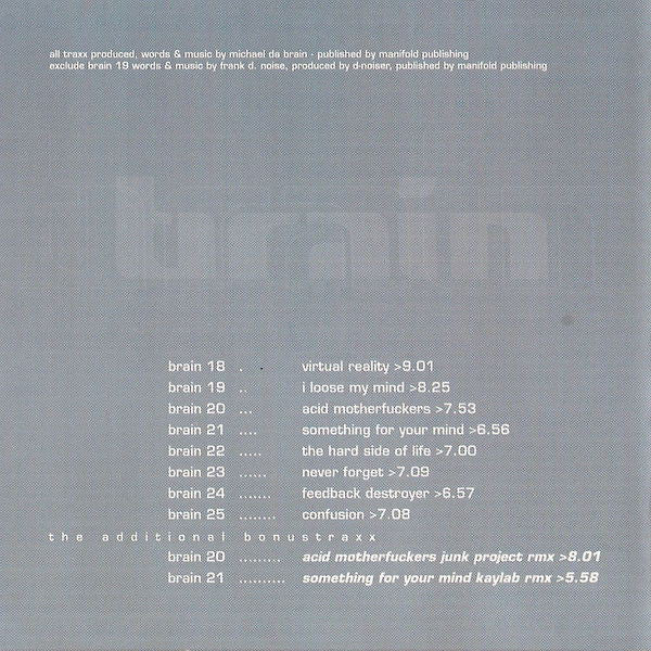 Brain : Brain Compilation Vol. 3 (CD, Comp)
