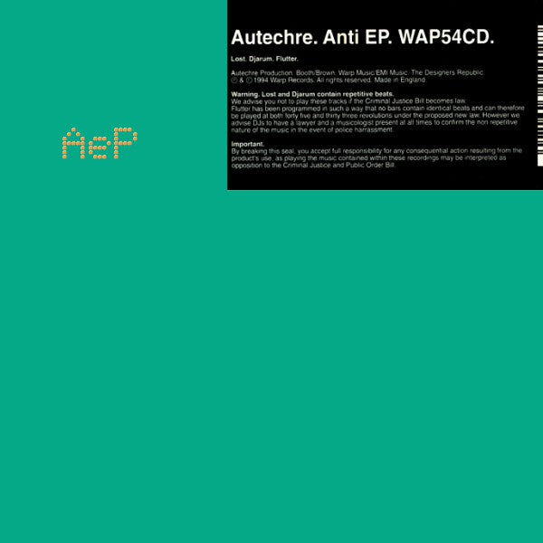 Autechre : Anti EP (CD, EP)