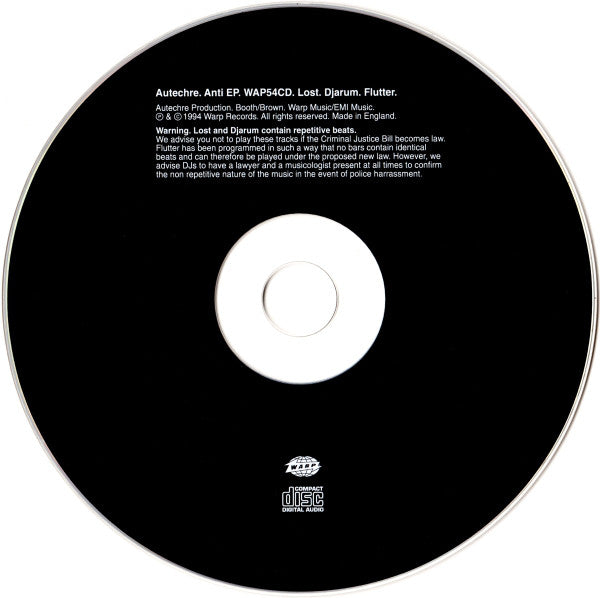Autechre : Anti EP (CD, EP)
