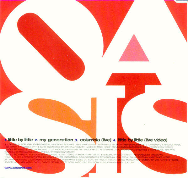 Oasis (2) : Little By Little (CD, Single, Enh)
