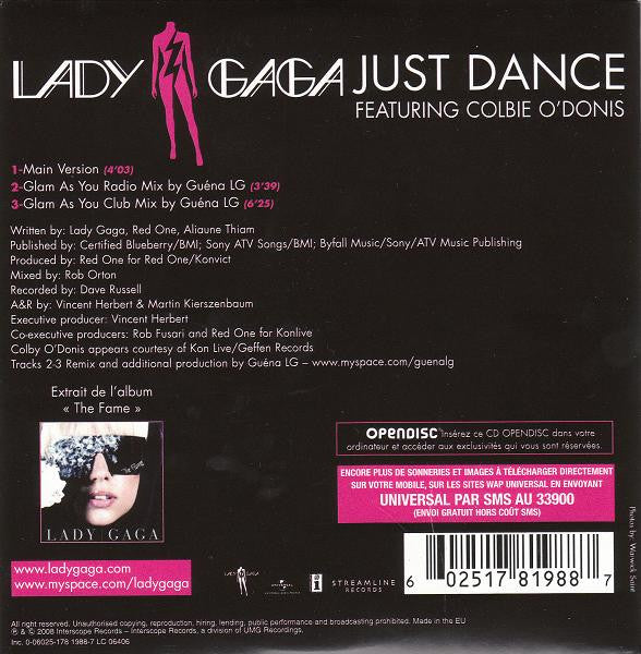 Lady Gaga Featuring Colby O&#39;Donis : Just Dance (CD, Single, Enh, Car)
