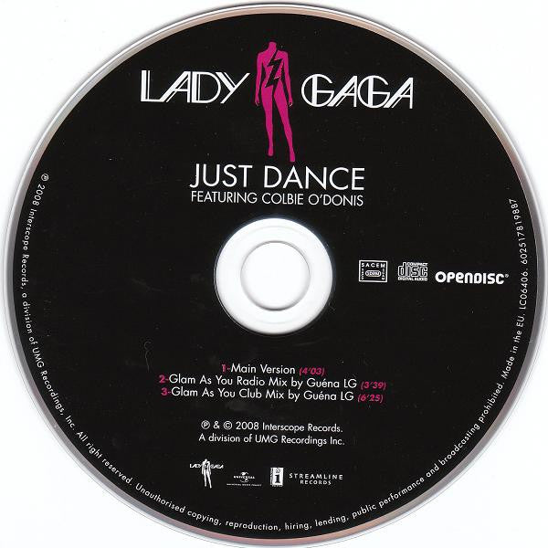 Lady Gaga Featuring Colby O&#39;Donis : Just Dance (CD, Single, Enh, Car)