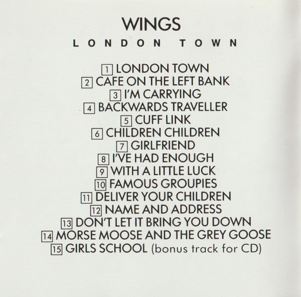 Wings (2) : London Town (CD, Album, RE, RM)