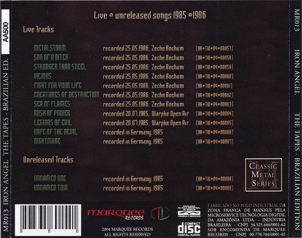Iron Angel : The Tapes - Brazilian Edition (CD, Album, Comp, RE, RM)