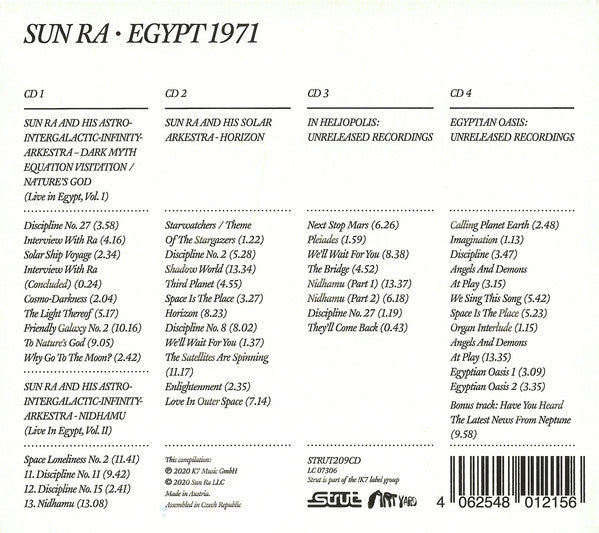 Sun Ra : Egypt 1971 (CD, Album, Comp, RE, RM + CD, Album, RE, RM + CD +)