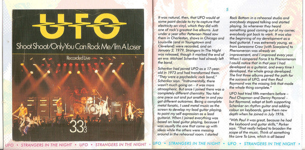 UFO (5) : Strangers In The Night (2xCD, Album, RE, RM + 6xCD, RM + Box, Dlx)