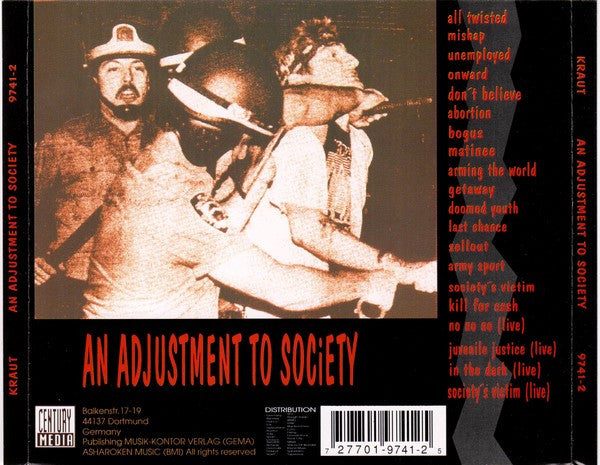 Kraut (2) : An Adjustment To Society (CD, Album)