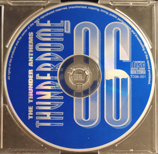 Various : Thunderdome &#39;96 - Dance Or Die! (The Thunder Anthems) (CD, Maxi)