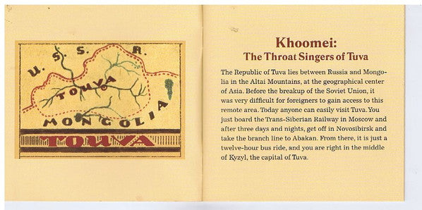 Various : Melodii Tuvi (Throat Songs And Folk Tunes From Tuva) (CD, RE, RM)