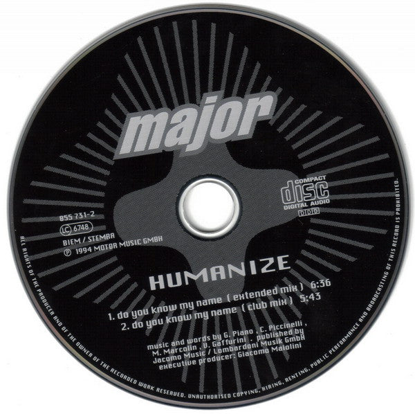 Humanize : Do You Know My Name (CD, Maxi)