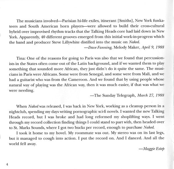 Talking Heads : Naked (CD, Album, RE, RM + DVD-A, Album, Multichannel, NT)
