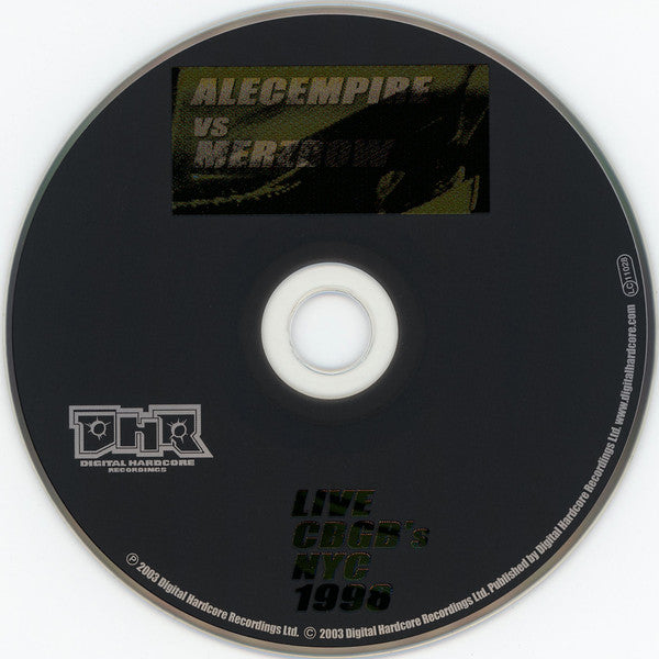 Alec Empire Vs Merzbow : Live CBGB's NYC 1998 (CD, Ltd)