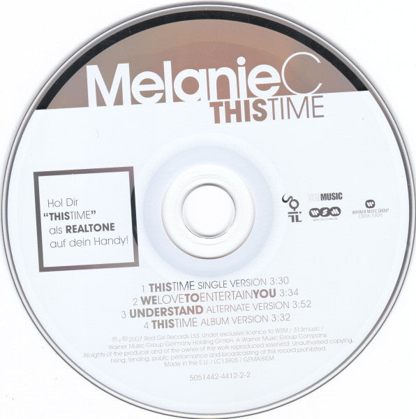 Melanie C : This Time (CD, Maxi, MP)