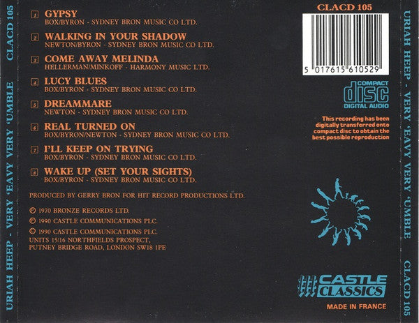 Uriah Heep : ...Very 'Eavy ...Very 'Umble (CD, Album, RE)