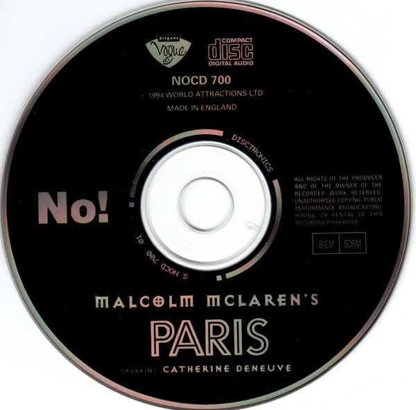Malcolm McLaren Starring Catherine Deneuve : Malcolm McLaren's Paris (CD, Maxi)