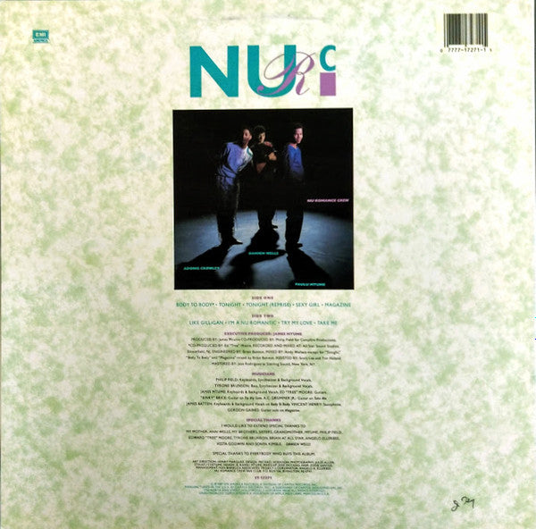 Nu Romance Crew : Tonight (LP, Album)