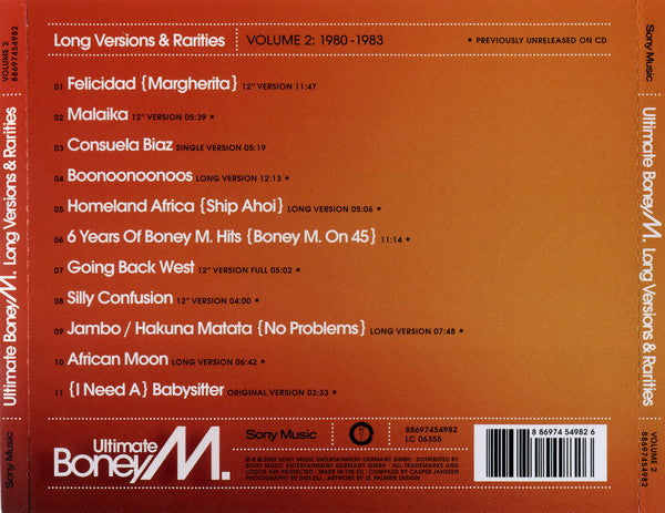 Boney M. : Ultimate Boney M. (Long Versions &amp; Rarities / Volume 2: 1980-1983) (CD, Comp)
