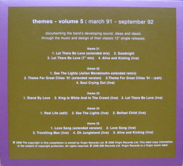 Simple Minds : Themes - Volume 5 : March 91 - September 92 (Comp + CD, EP + CD, EP + CD, EP + CD, EP + CD, EP)