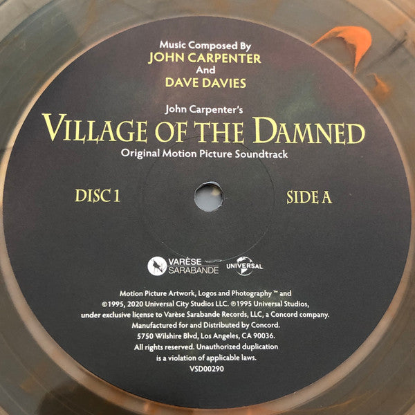 John Carpenter &amp; Dave Davies : Village Of The Damned (Original Motion Picture Soundtrack) (2xLP, Album, RSD, Dlx, RE, Ora)