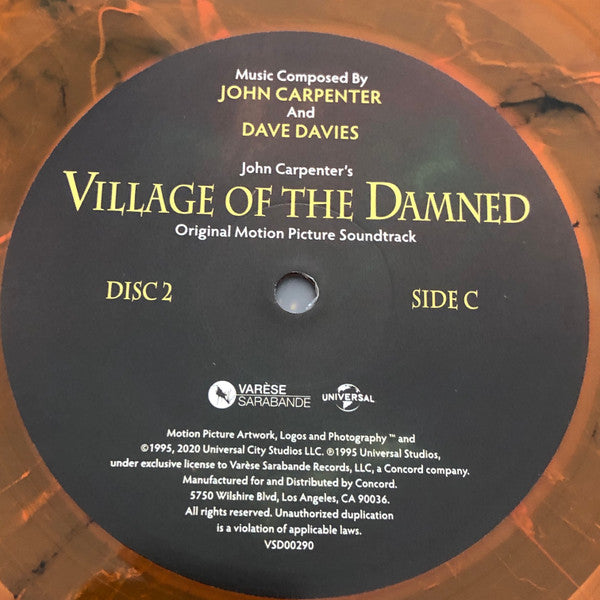 John Carpenter &amp; Dave Davies : Village Of The Damned (Original Motion Picture Soundtrack) (2xLP, Album, RSD, Dlx, RE, Ora)