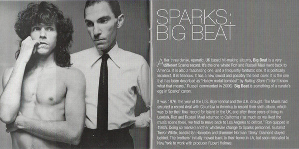 Sparks : Big Beat (CD, Album, RE, RM)