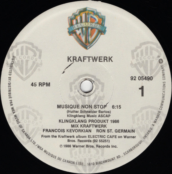 Kraftwerk : Musique Non Stop (12")
