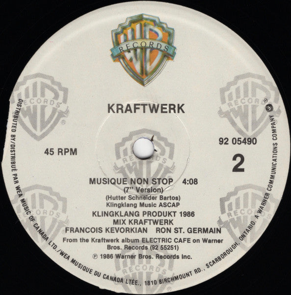 Kraftwerk : Musique Non Stop (12")
