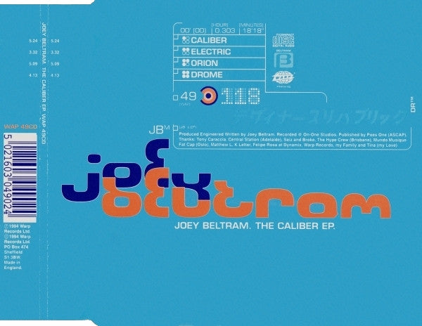 Joey Beltram : The Caliber EP (CD, EP)