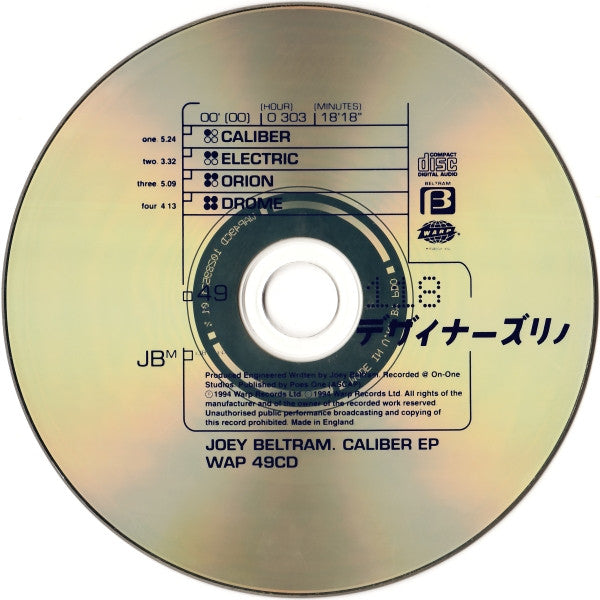 Joey Beltram : The Caliber EP (CD, EP)