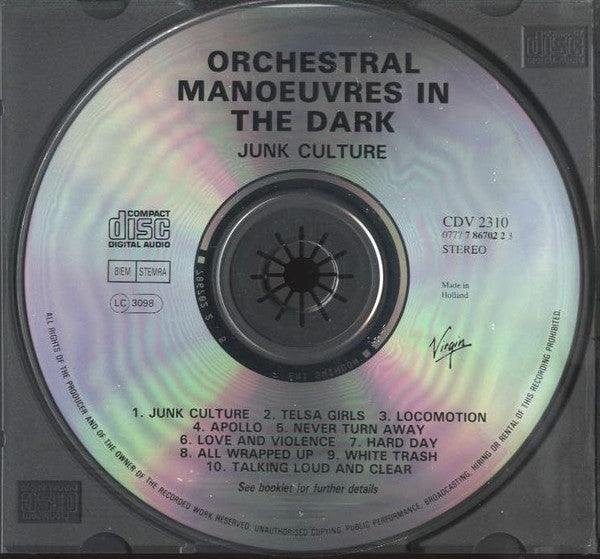 Orchestral Manoeuvres In The Dark : Junk Culture (CD, Album, RE, RP)