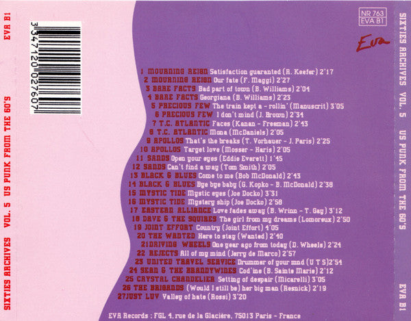 Various : Sixties Archives Vol. 5 U.S. Punk From The 60&#39;s (CD, Comp)