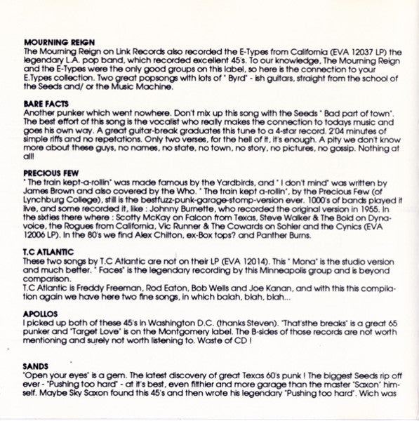 Various : Sixties Archives Vol. 5 U.S. Punk From The 60&#39;s (CD, Comp)