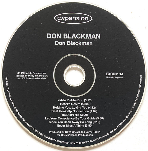 Don Blackman : Don Blackman (CD, Album, RE)
