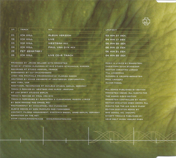 Rammstein : Ich Will (CD, Maxi, Enh)