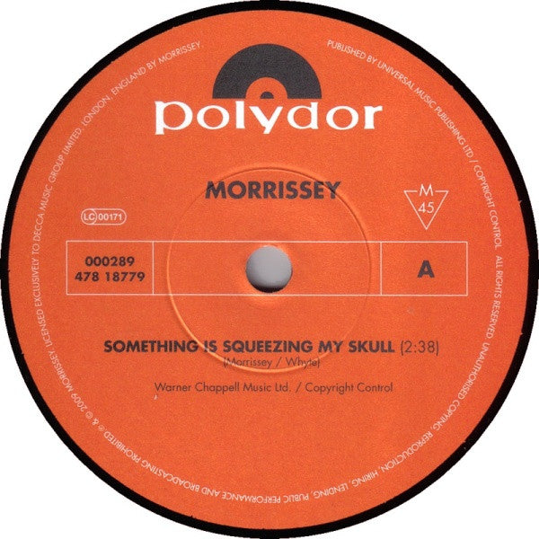 Morrissey : Something Is Squeezing My Skull (7&quot;, Single)