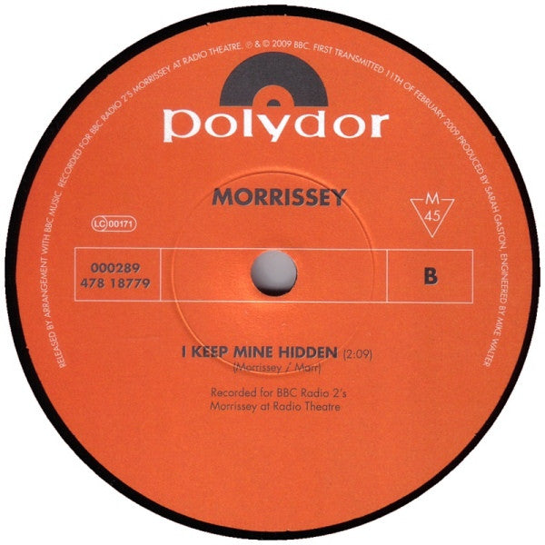 Morrissey : Something Is Squeezing My Skull (7&quot;, Single)