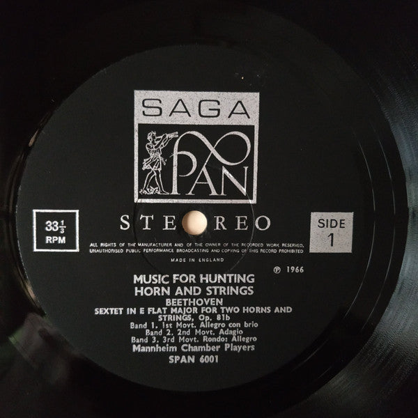 Beethoven*, Haydn*, Mozart* - The Mannheim Chamber Players* : Music For Hunting Horn And Strings (LP, Album)