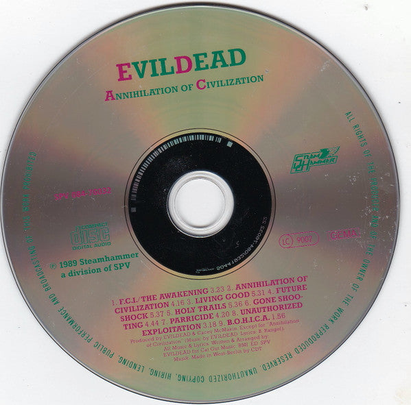 Evildead : Annihilation Of Civilization (CD, Album, RE)