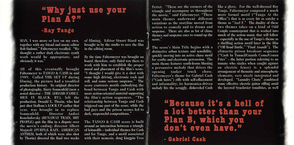 Harold Faltermeyer : Tango &amp; Cash (Original Motion Picture Soundtrack) (CD, Album, Ltd)