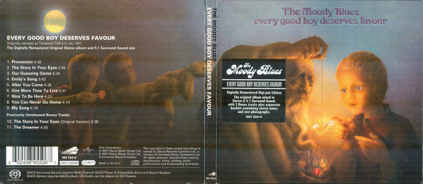 The Moody Blues : Every Good Boy Deserves Favour (SACD, Hybrid, Multichannel, Album, RE, RM, Dig)