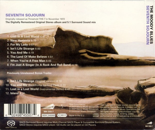 The Moody Blues : Seventh Sojourn (SACD, Hybrid, Multichannel, Album, RE, RM, Dig)