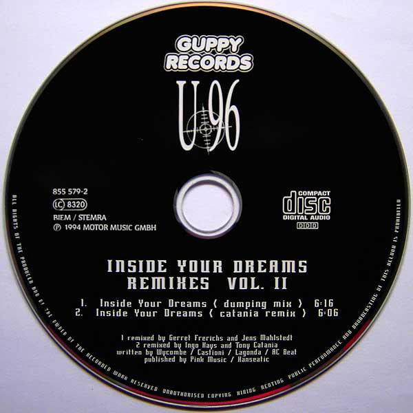 U96 : Inside Your Dreams (Remixes Vol. II) (CD, Maxi)