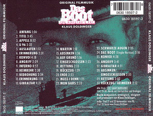 Klaus Doldinger : Das Boot - The Director&#39;s Cut (Original Filmmusik) (CD, Album, Multichannel, Dol)