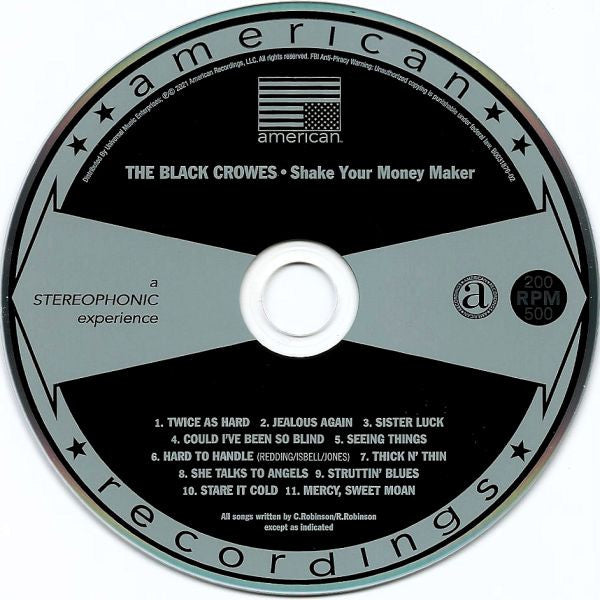 The Black Crowes : Shake Your Money Maker (CD, Album, RE, RM + CD, Comp + CD + Dlx)