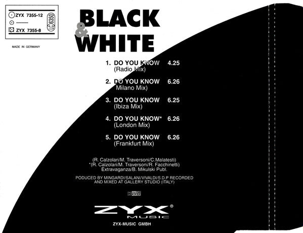 Black &amp; White (2) : Do You Know (CD, Maxi)